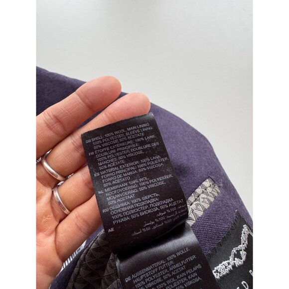 Men's TED BAKER Cezannj Purple 100% Wool Flannel Blazer Suit Jacket, 42L - Picture 15 of 16